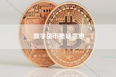 数字货币是啥意思