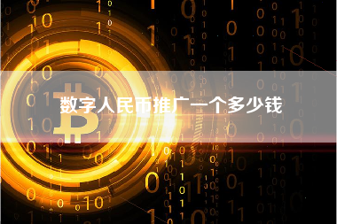 数字人民币推广一个多少钱